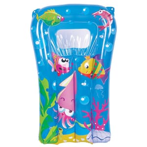 29 in. Blue and Pink Sea World Inflatable Children's Kickboard