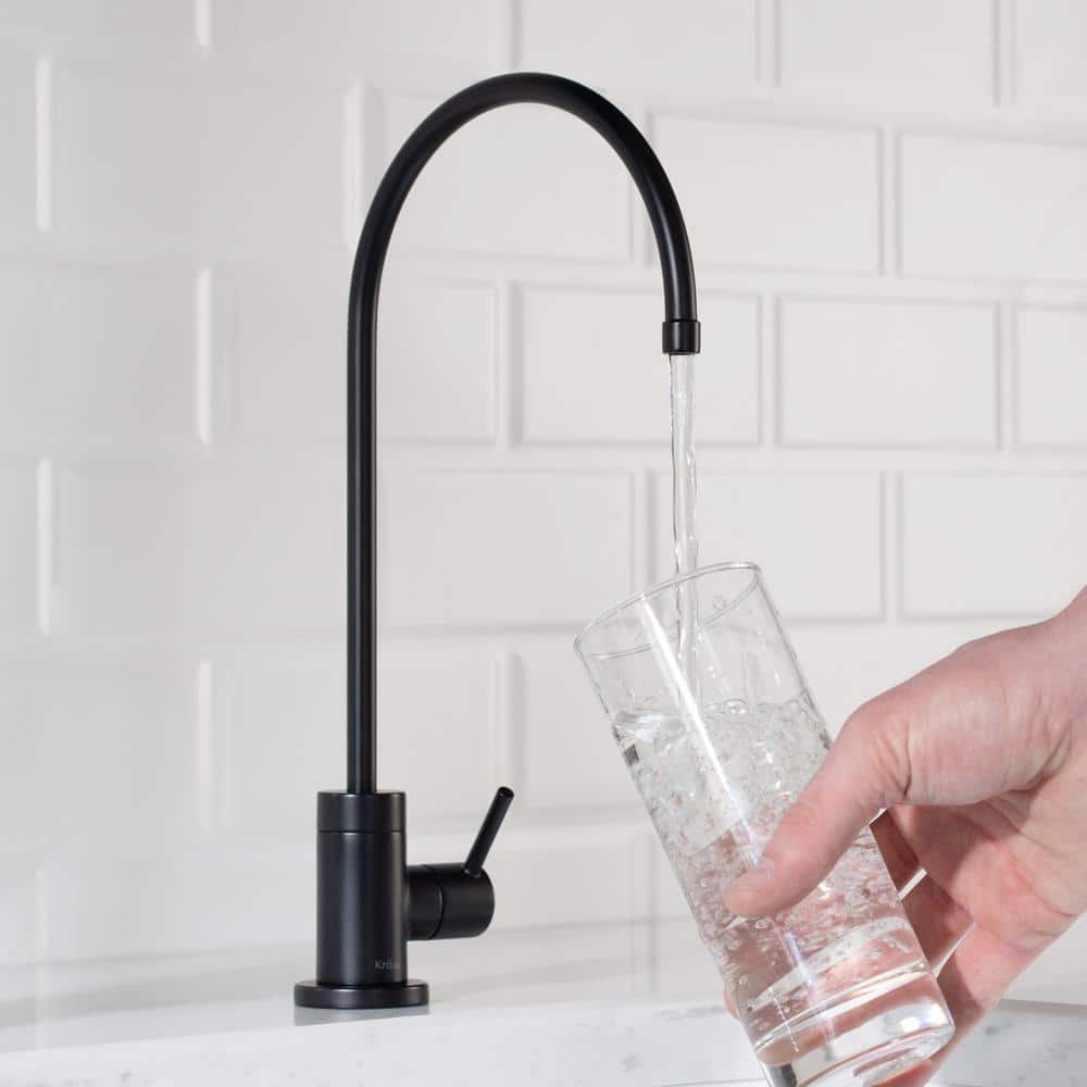 Matte Black Stainless Steel Kitchen Water Filter Faucet