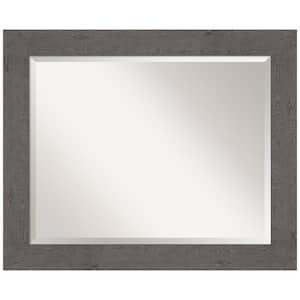 Medium Rectangle Distressed Grey Beveled Glass Modern Mirror (27.5 in. H x 33.5 in. W)