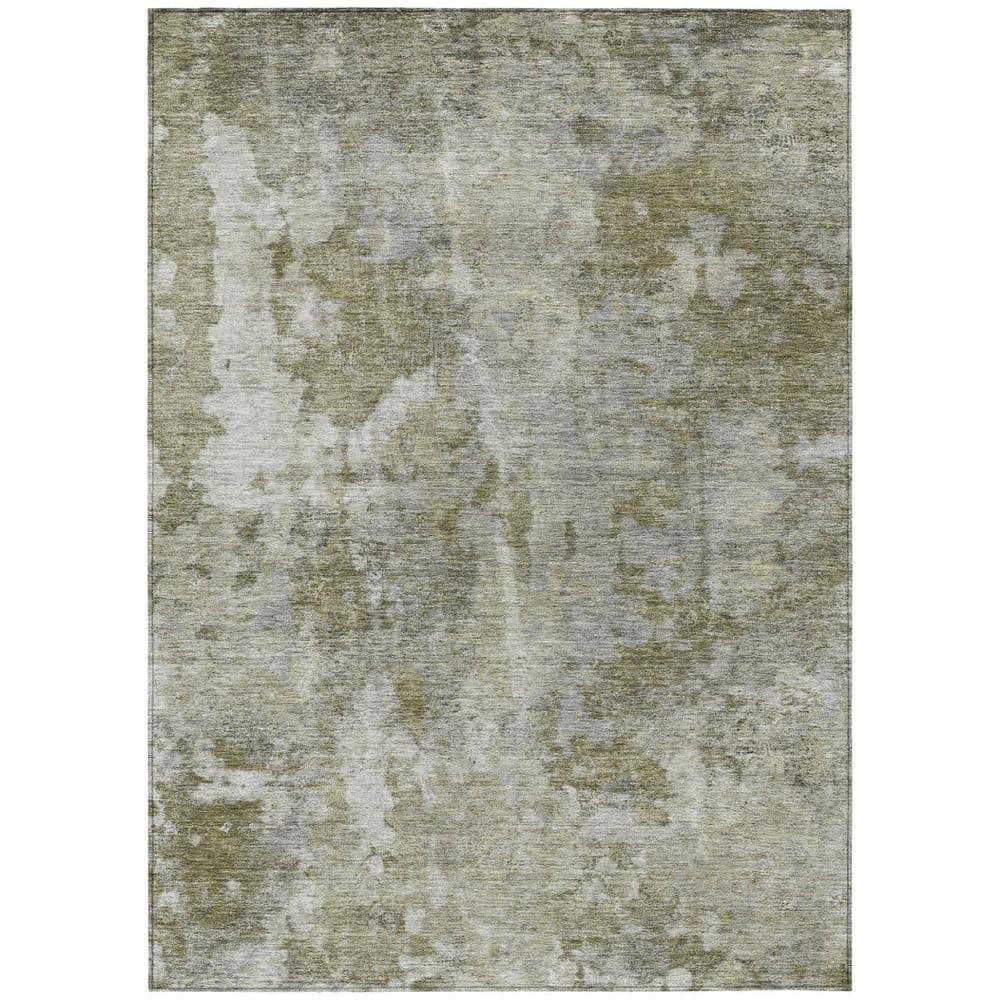 Green 5 ft. x 8 ft. Woven Abstract Rectangle Indoor/Outdoor Area Rug price history on PriceWatchPro