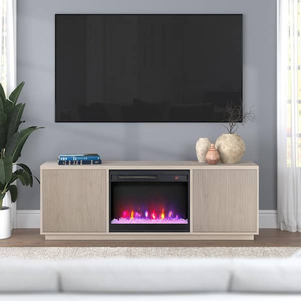 Meyer&Cross Hanson 70 in. Alder White TV Stand Fits TV's up to 75