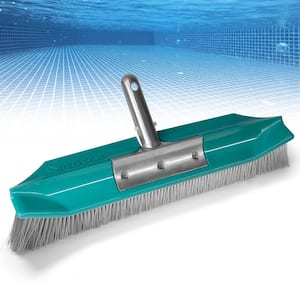 New & Improved Aquadynamic 18 in. Pro Series 100% Poly Pool Brush Design that Sticks to the Walls & Floor, Guaranteed