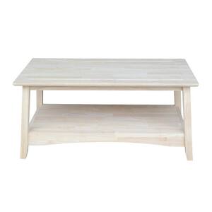 Bombay 39 in. Unfinished Medium Rectangle Wood Coffee Table