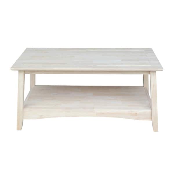 International Concepts Bombay 39 in. Unfinished Medium Rectangle Wood Coffee Table