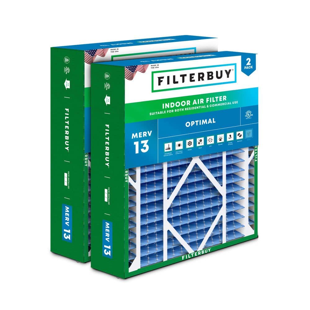 24 in. x 25 in. x 5 in. MERV 13 (FPR 10) Health Defense Pleated HVAC AC Furnace Air Filters for Carrier & More (2-Pack) price history on PriceWatchPro