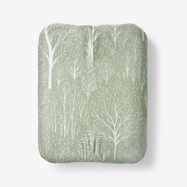 The Company Store Legends Hotel Misty Grove Sage Wrinkle-Free Sateen Twin Fitted Sheet