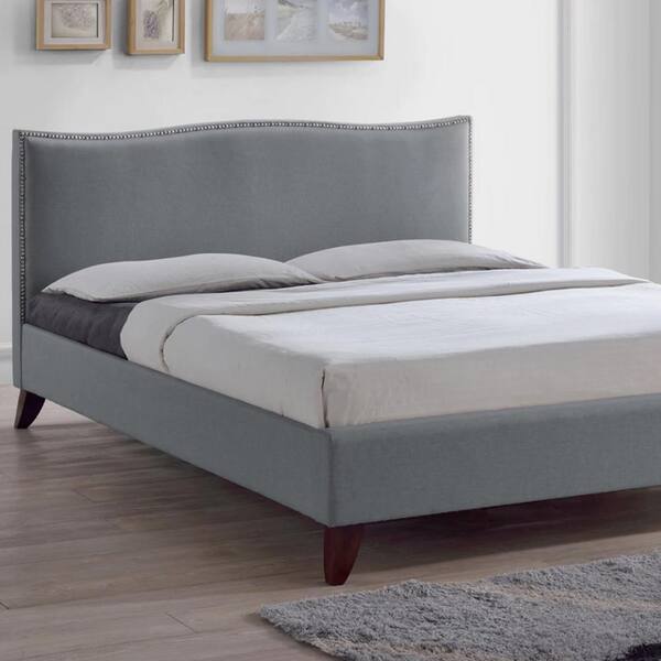 Baxton Studio Eadaion Grey Queen Upholstered Bed