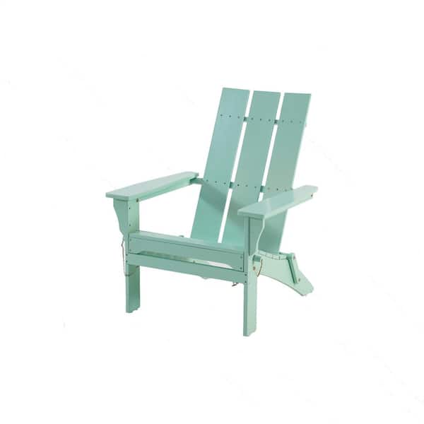 Tidoin Classic Green Outdoor Wood Adirondack Chair Garden Lounge Chair