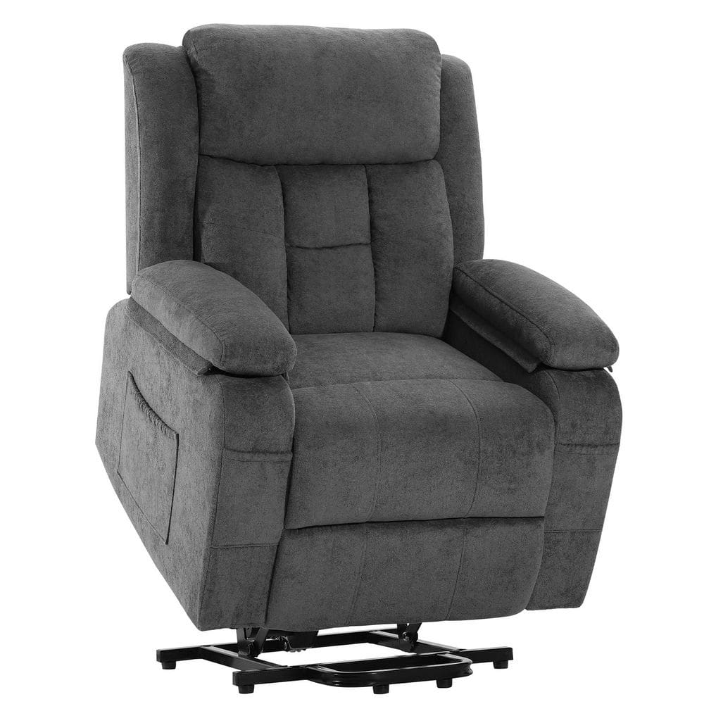 Gray Velvet Electric Power Lift Recliner Chair for Elderly w/Remote, Home Theater Living Room Lift Assist Single Sofa price history on PriceWatchPro