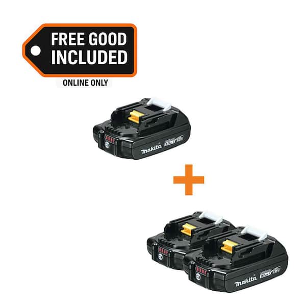 18V LXT Lithium-Ion Compact Battery Pack 2.0Ah with Fuel Gauge with 18V LXT Compact Battery Pack 2.0Ah (2-Pack)