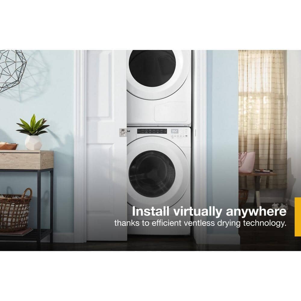 7.4 cu. ft. White Electric Front Load Dryer with Intuitive Controls