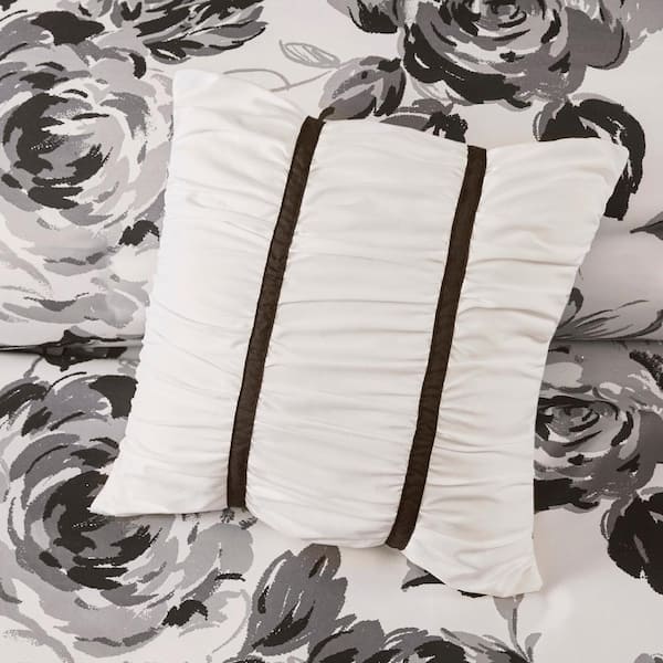 Intelligent Design Dorsey Full/Queen top 5 Piece Floral Print Duvet Cover Bedding.