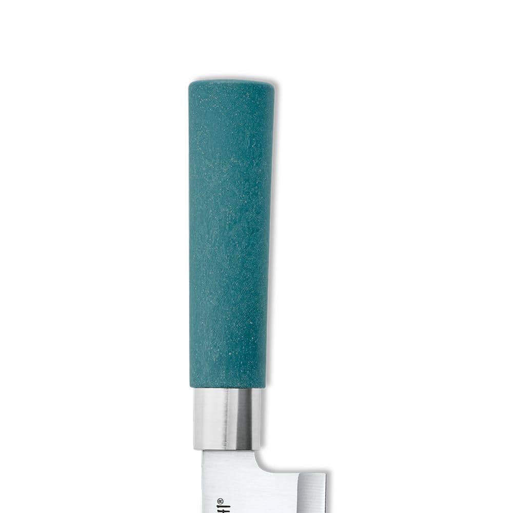 Haruto 15-Piece Turquoise Stainless Steel Knife Set with Block