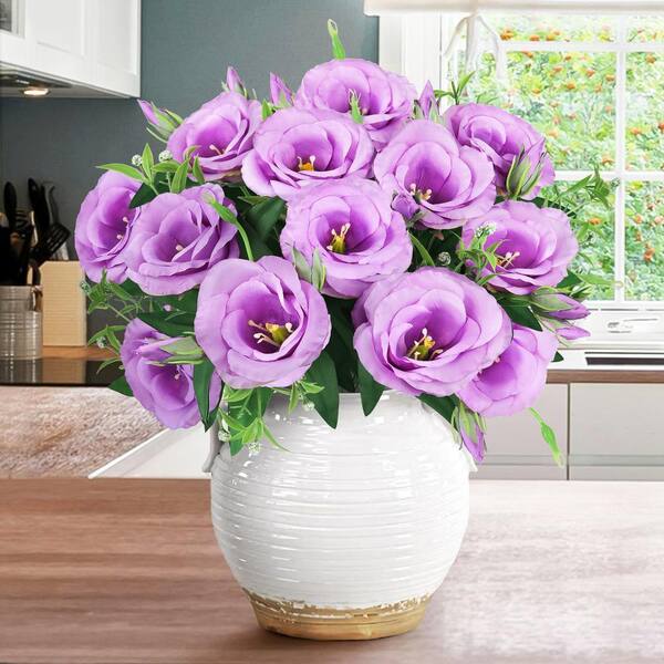 LIVING LUXURY 19 in. Lavender Artificial Lisianthus Prairie Flower