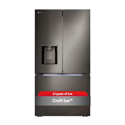 26 cu. ft. Smart Counter-Depth MAX French Door Refrigerator with 4 types of ice in PrintProof Black Stainless Steel