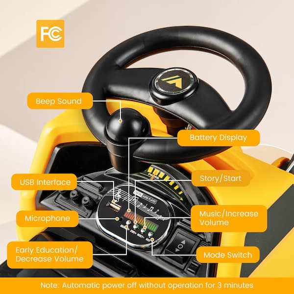 Costway Kids Ride on Excavator Digger Electric Construction