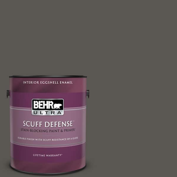 BEHR ULTRA 1 gal. #BXC-17 Dominant Gray Extra Durable Eggshell Enamel Interior Paint & Primer