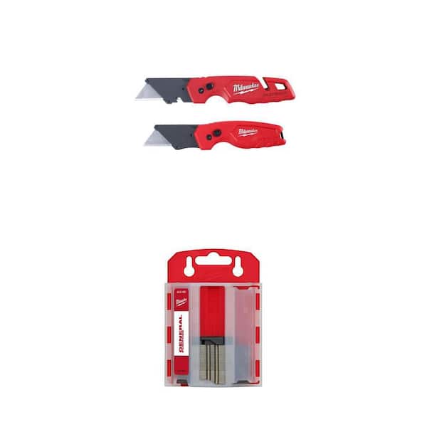 FASTBACK Folding Utility Knife with Gut Hook (2-Piece) and General Purpose Utility Blade (50-Pack)