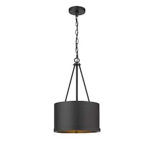 Progress Lighting Lowery Collection 4-Light Matte Black Industrial Luxe  Linear Chandelier with Aged Silver Leaf Accent P400352-31M - The Home Depot