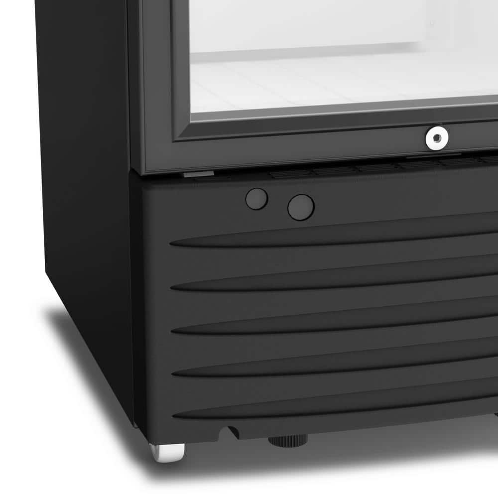Black 6 Cu. Ft. Glass Door Commercial Display Refrigerator
