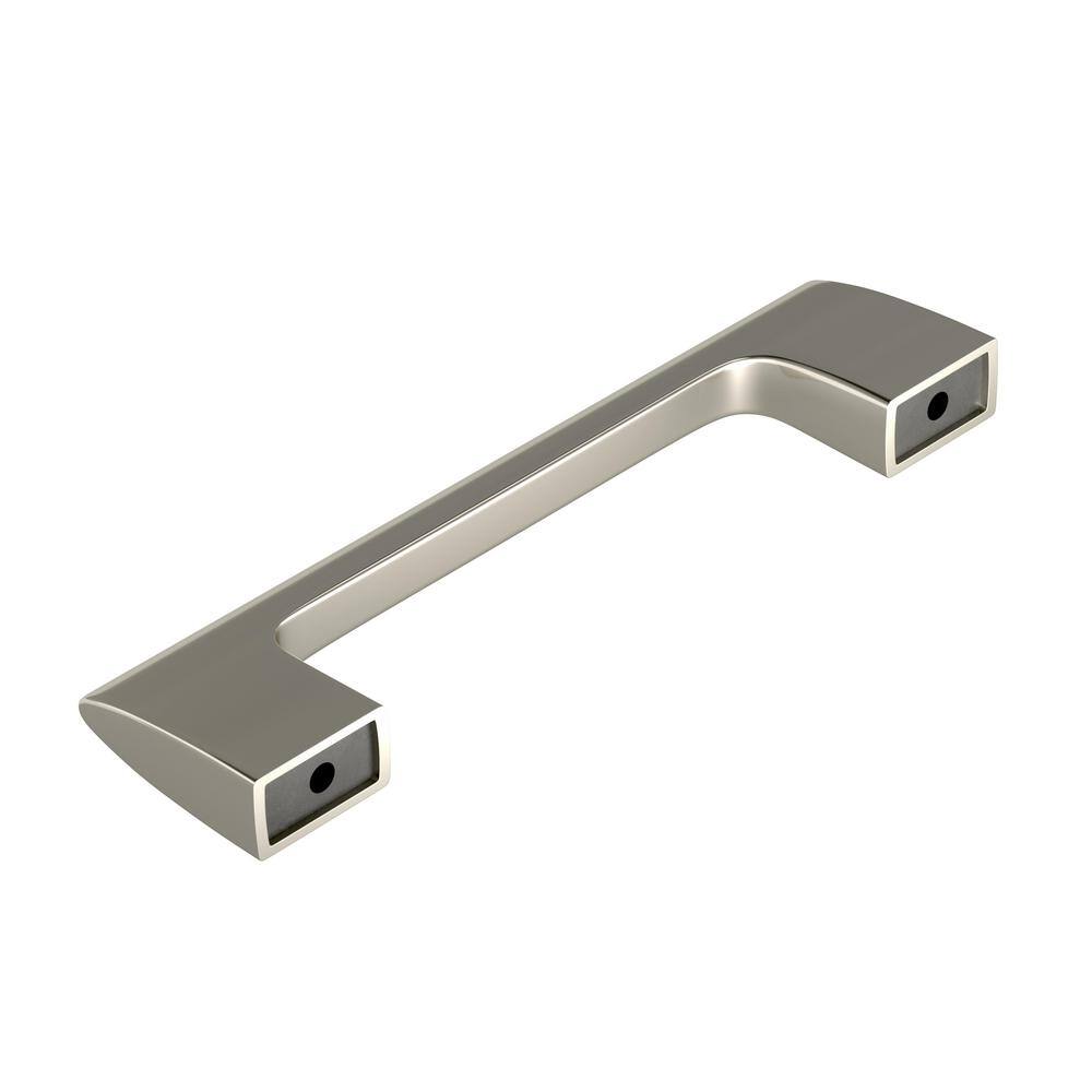 Polished Nickel Modern Cabinet Drawer Pull with Mounting Hardware