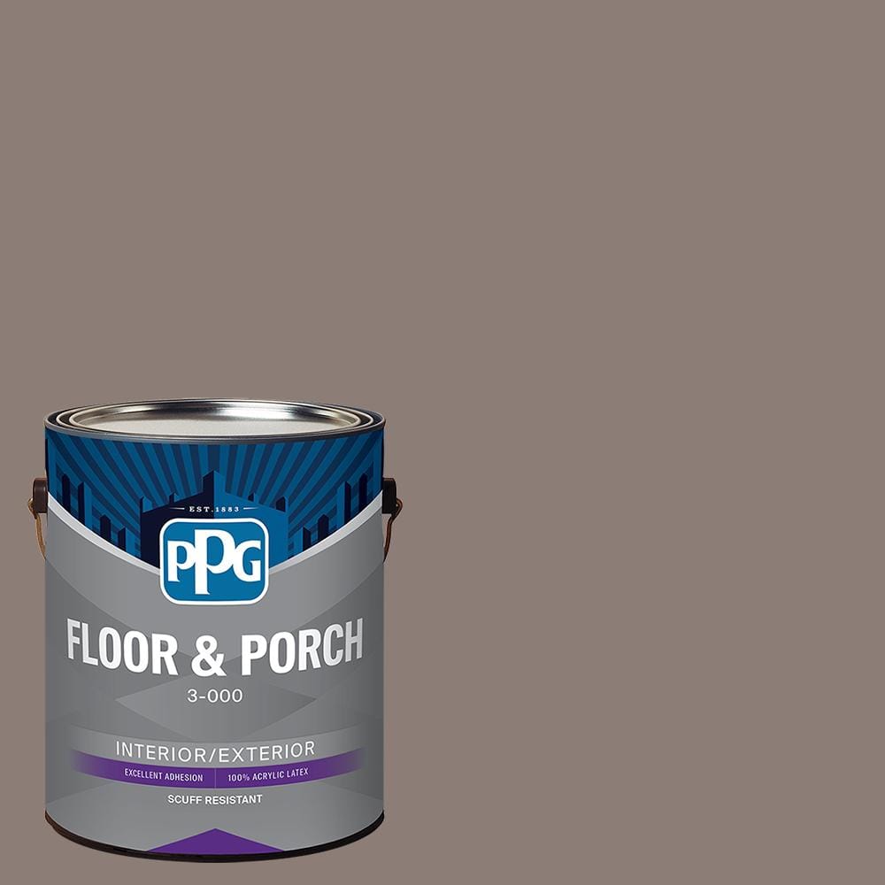 PPG 1 gal. PPG10175 Cinnamon Toast Satin Interior/Exterior Floor and Porch Paint PPG10175FP