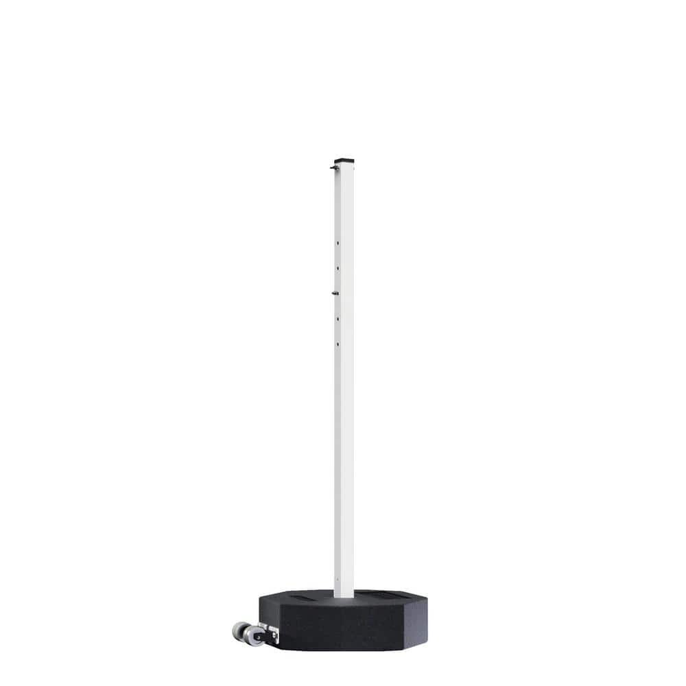 PLASTICADE 60 lbs. 60 in. Black Portable Post Rubber Base Sign Stand ...