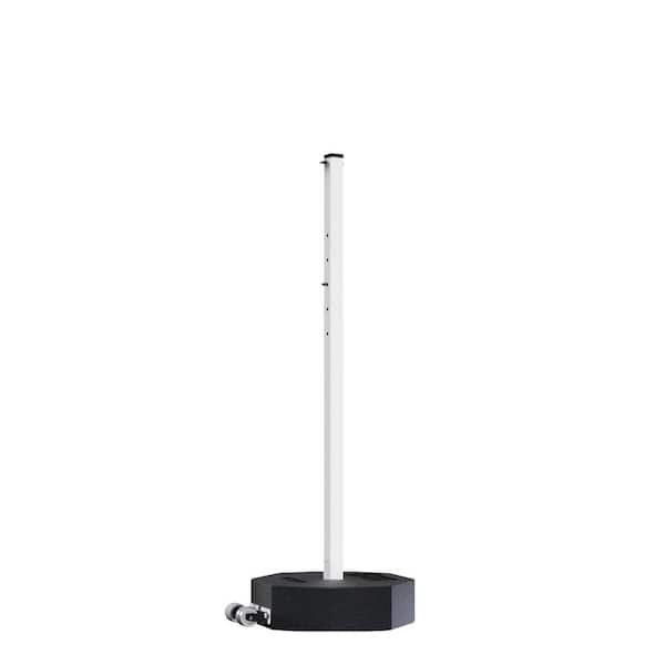 PLASTICADE 60 lbs. 60 in. Black Portable Post Rubber Base Sign Stand