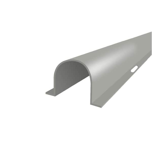 Wire Guard 2 in. x 5 ft. Flanged U-Channel Raceway, Gray