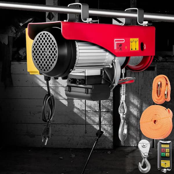 Electric Hoists, 500KG/1100LB Lifting Capability, 7.6M/25FT Lifting Height,  with Wireless Remote Control, Portable Household Winch 110V