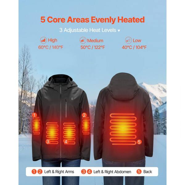 SKYSHALO Heated Jacket for Men with 7. 4V Battery, Soft Shell
