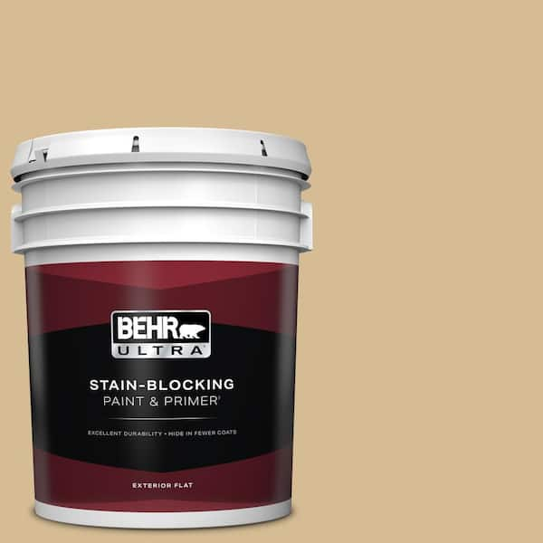 BEHR ULTRA 5 gal. #330F-4 Pebble Path Flat Exterior Paint & Primer