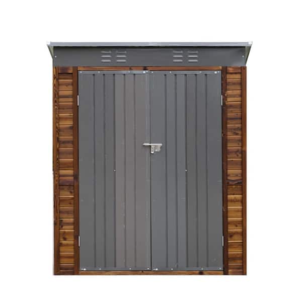3 x 5 ft. Iron Wood Combination Tool Shed,Garden Shed