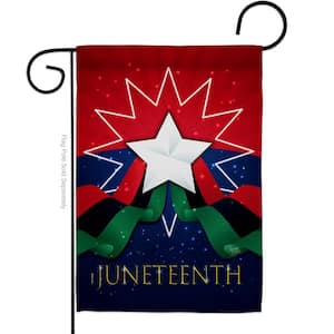 13 in. x 18.5 in. Happy Juneteenth Day Garden Flag 2-Sided Patriotic Decorative Vertical Flags