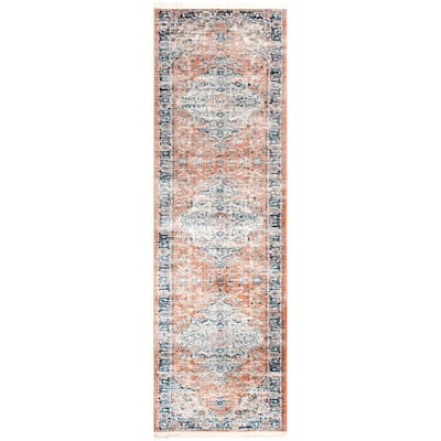 Piper Shaded Snowflakes Beige 2 ft. x 10 ft. Runner Rug