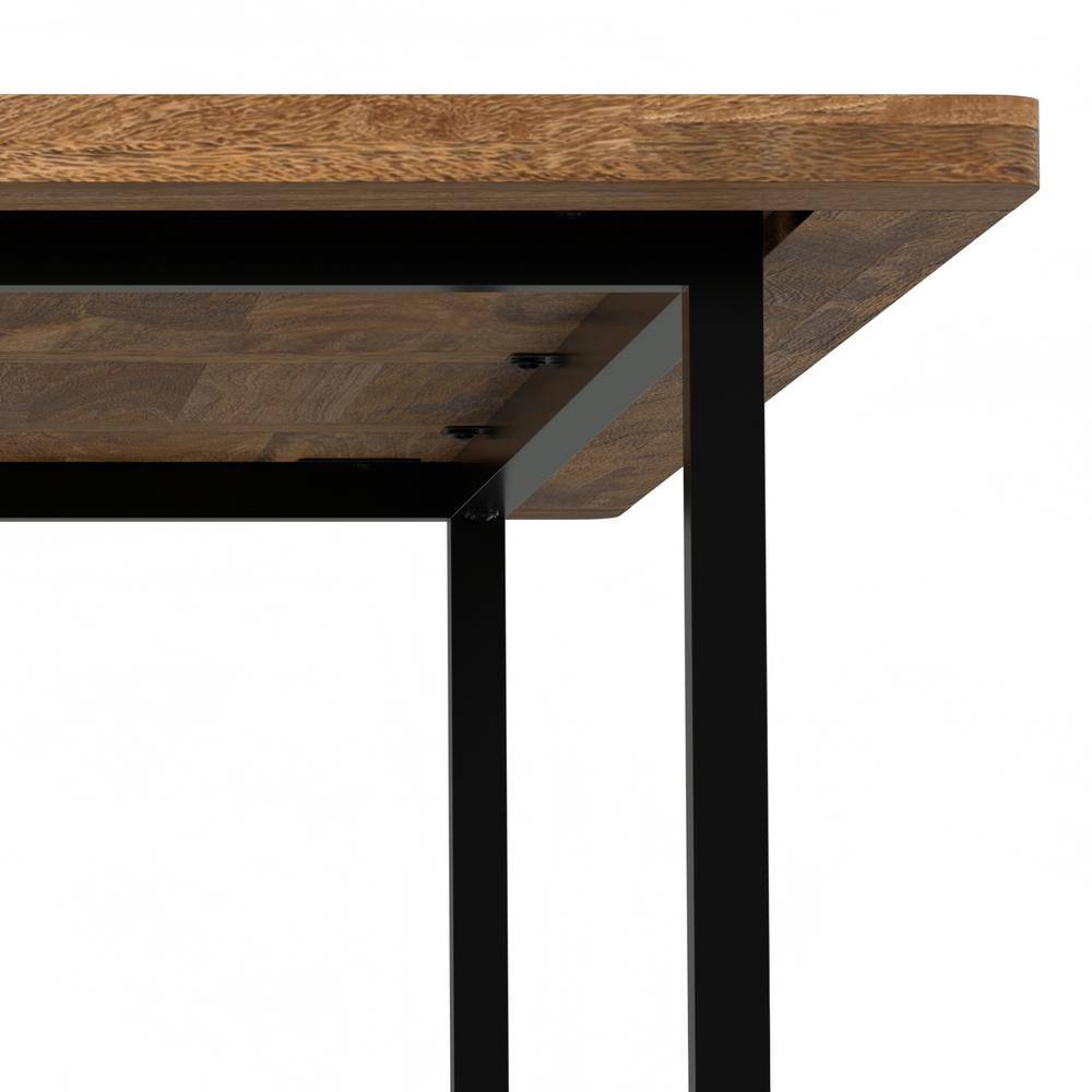 Campbell 72" Burnt Wax Mango Wood Industrial Dining Table