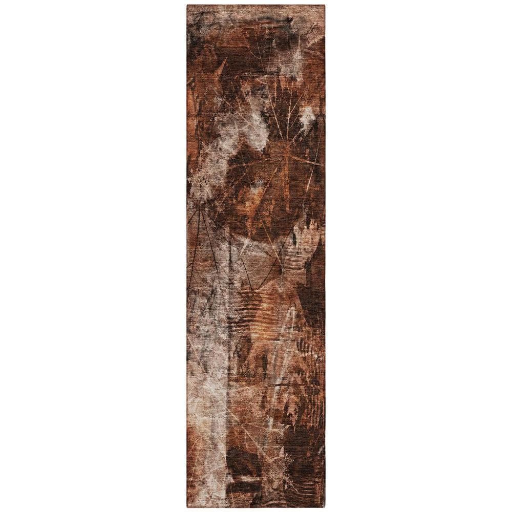 Orange 2 ft. x 8 ft. Woven Floral Runner Indoor/Outdoor Area Rug price history on PriceWatchPro