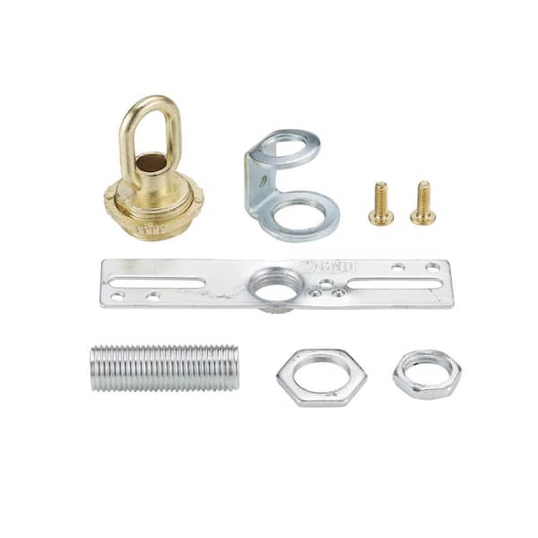 Brass Screw Collar Loop Kit with Crossbar for Hanging Light Fixtures