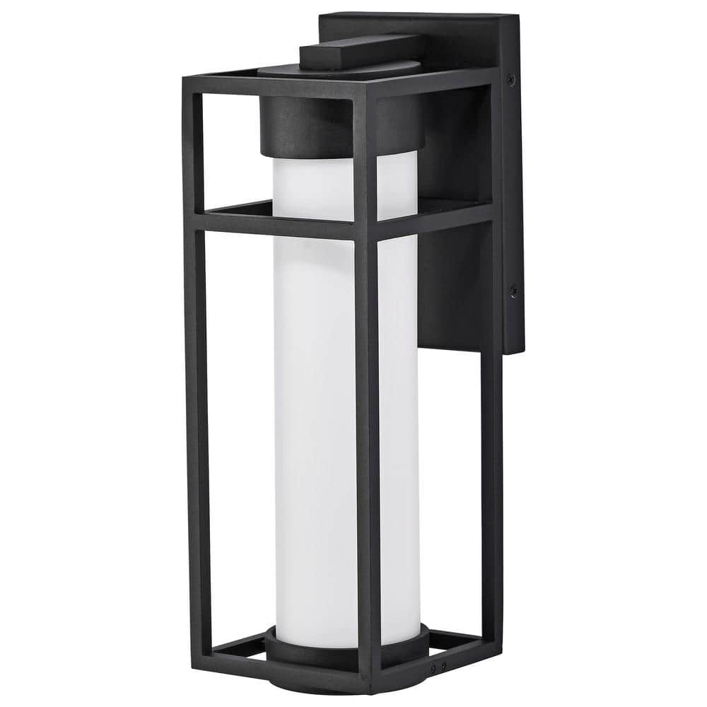 Ledges Matte Black Aluminum Hardwired Outdoor Wall Lantern Sconce with Integrated LED price history on PriceWatchPro