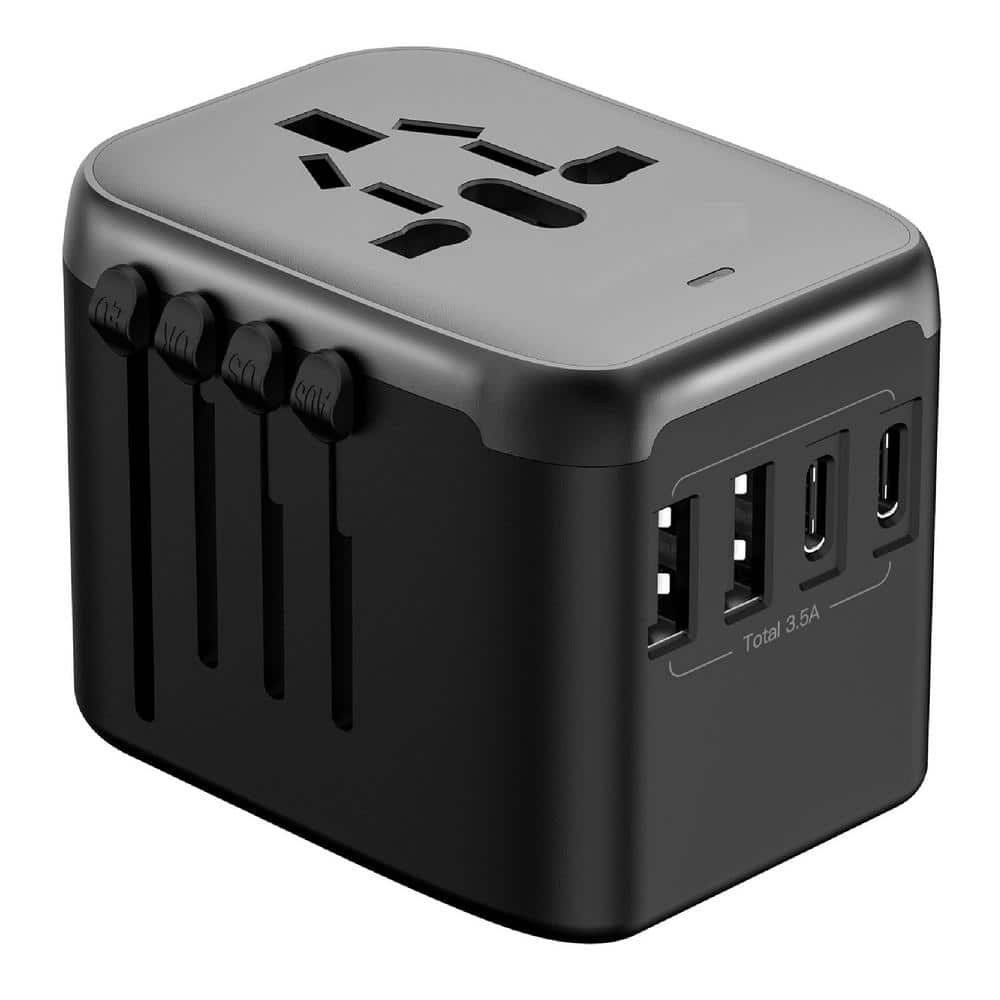 Usb Power Socket Adapter Vrbgify 5-in-1 Universal International Power Travel Plug Adapter 3. 5A ...