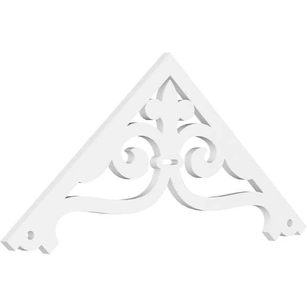 Ekena Millwork 1 in. x 48 in. x 20 in. (10/12) Pitch Finley Gable Pediment Architectural Grade PVC Moulding