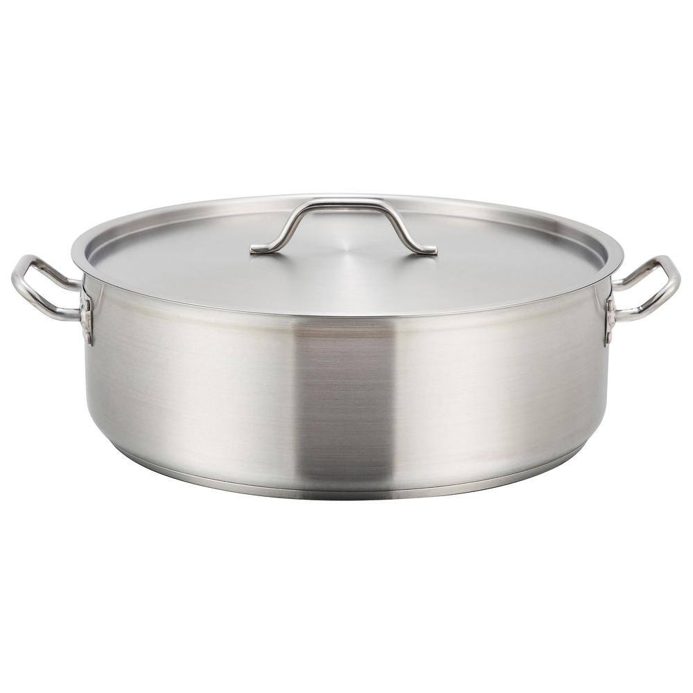 Winco 15 Qt. Stainless Steel Braises
