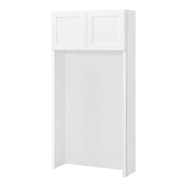 Avondale 36 in. W x 72 in. H x 12 in. D Ready To Assemble Plywood Shaker Hall Tree Opening Cabinet in Alpine White