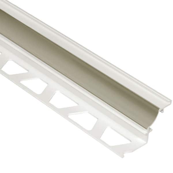 Schluter Dilex-PHK Grey 3/8 in. x 8 ft. 2-1/2 in. PVC Cove-Shaped Tile Edging Trim