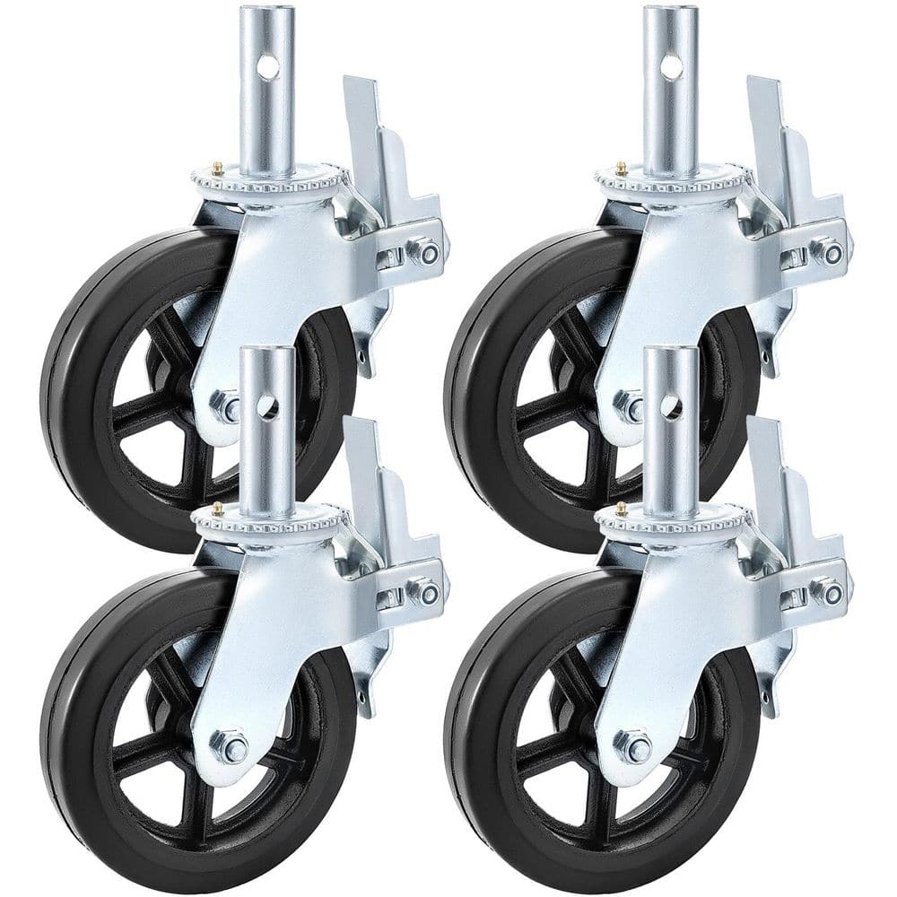 4 Pack Scaffolding Caster Wheels 8 x 2 in. with Dual Locking Rubber Swivel Caster, 1100 lbs. Capacity per Wheel price history on PriceWatchPro