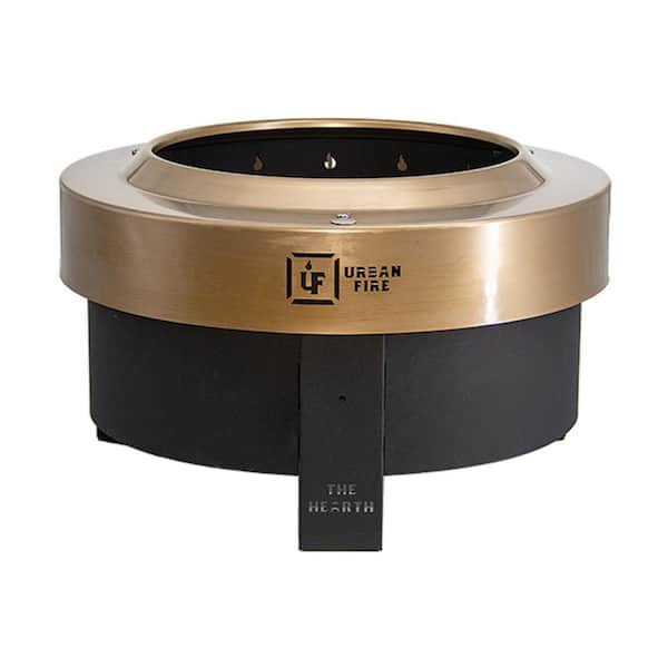 URBAN FIRE The Hearth 13 in. H Carbon Edition Steel Fire Pit with Smokeless Technology