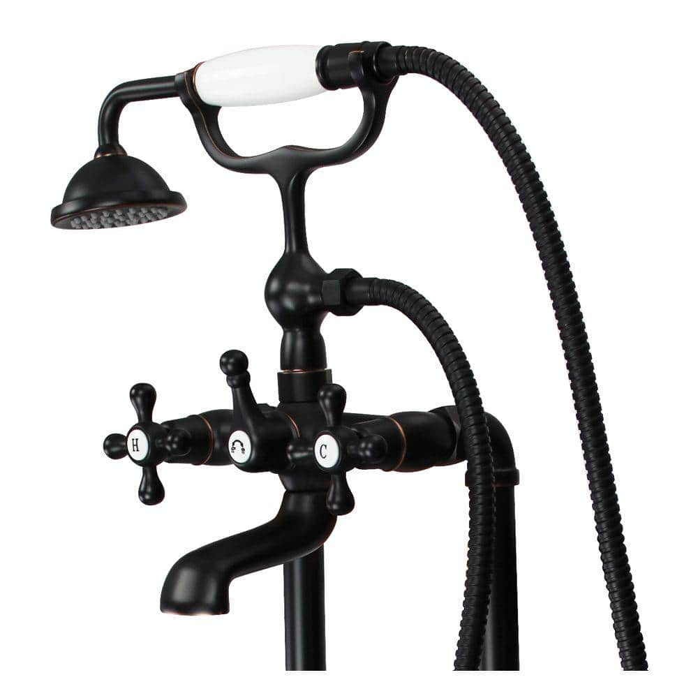 Oil Rubbed Bronze Freestanding Tub Filler with Diverter