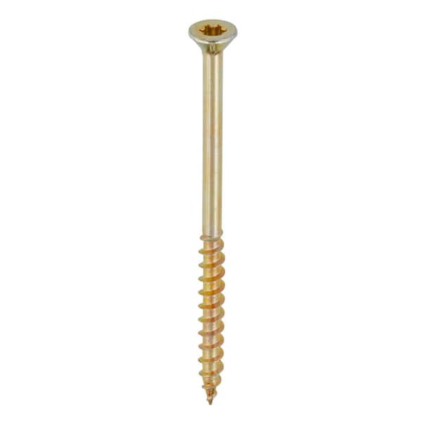 Everbilt #9 x 3 in. Yellow Zinc Star Torx Drive Flat Head Wood