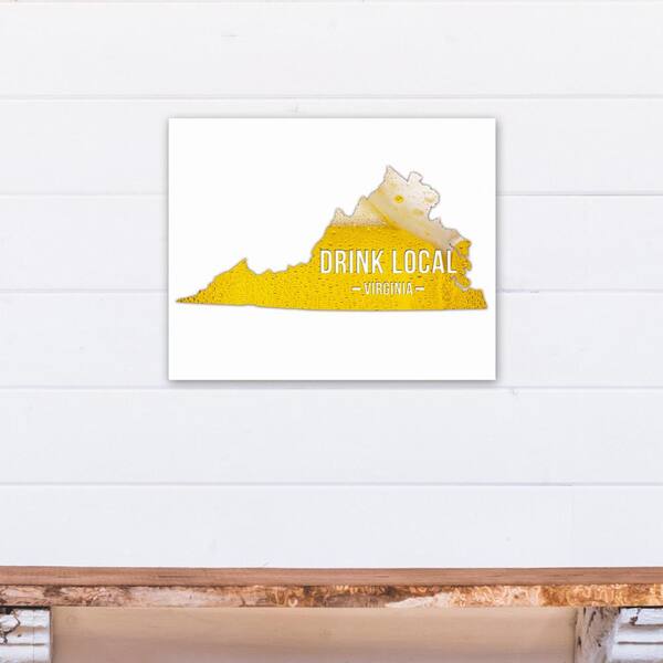 DESIGNS DIRECT 20 in. "x 16 in. "Virginia Drink Local Beer Printed Canvas Wall Art"
