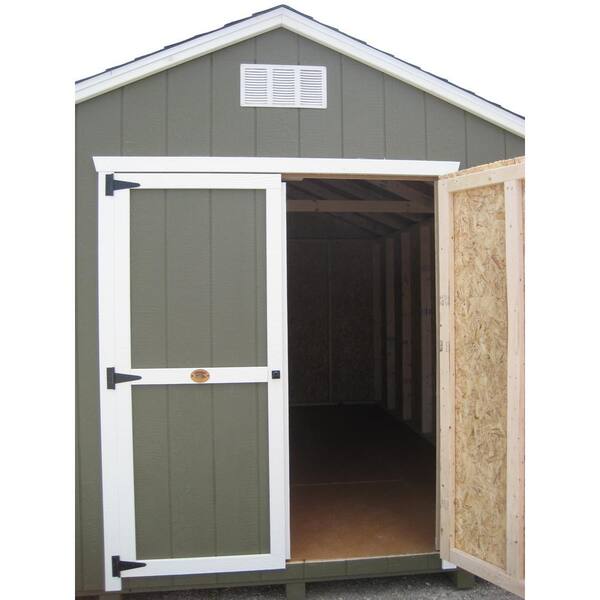 Value Gable 10 Ft X 12 Ft Wood Shed Precut Kit With Floor 10x12 Vgs Wpc Fk The Home Depot